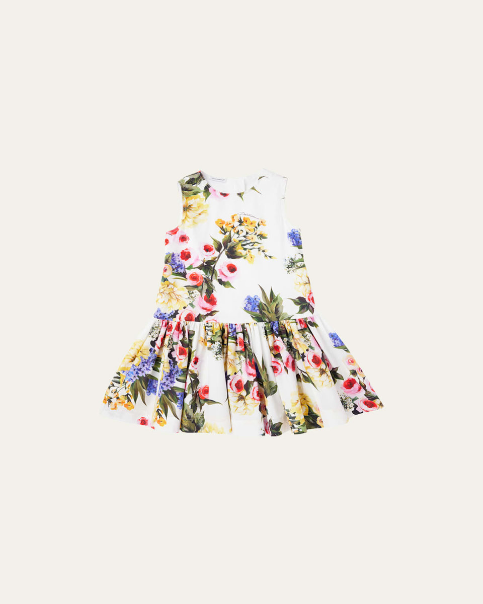 Girl's Flower Power Sleeveless Dress, Size 8-